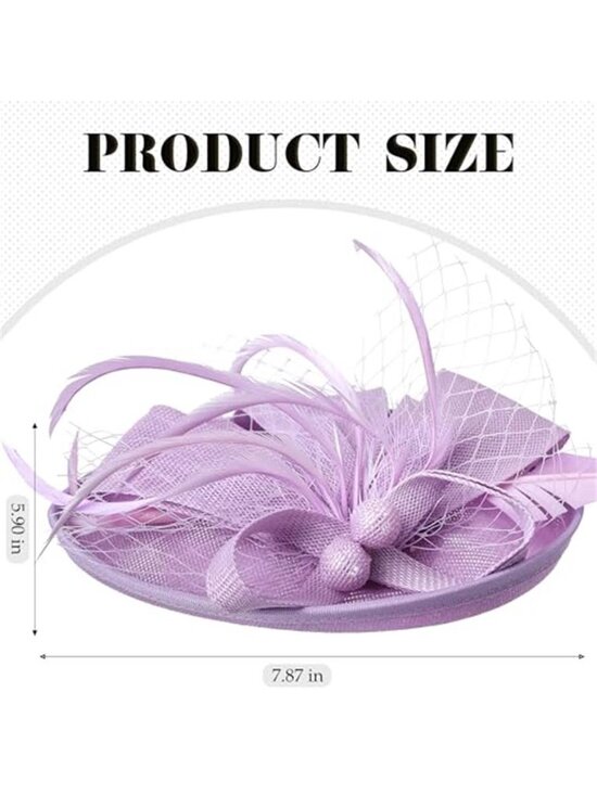 Fascinator Tea Party Hat - 2026 Derby Pillbox Kentucky Hat for Women